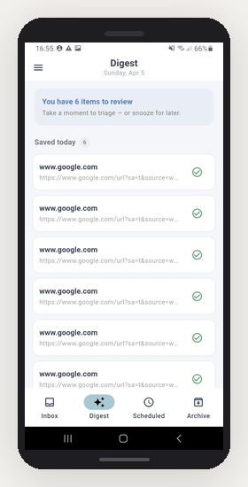Refloat daily digest screen